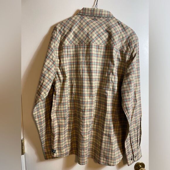 Toad&Co Men's Plaid Flannel Button Down Shirt large NWOT 100% Organic Cotton - Picture 2 of 8